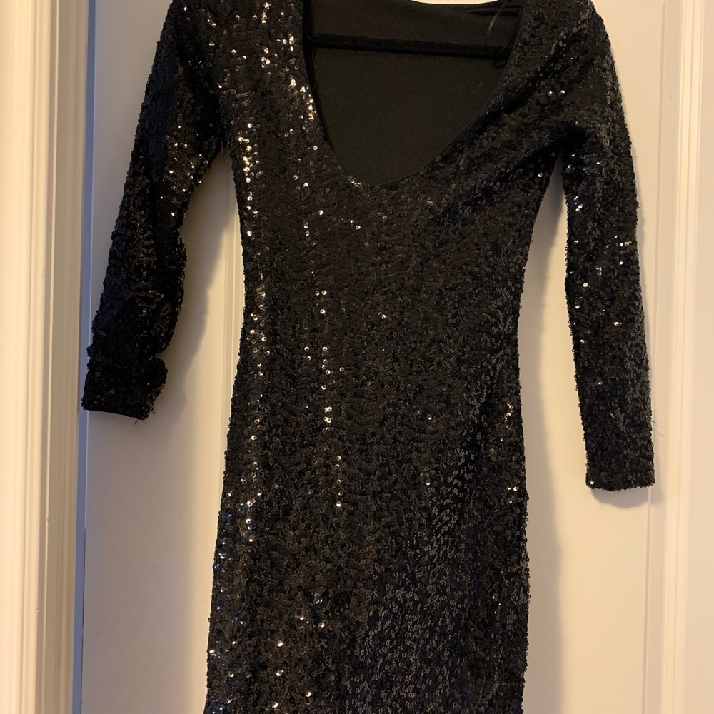 sequence fitted mini dress